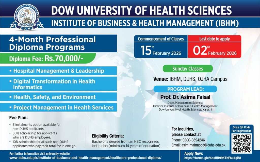 IBHM Professional Diploma Programs Advertisement